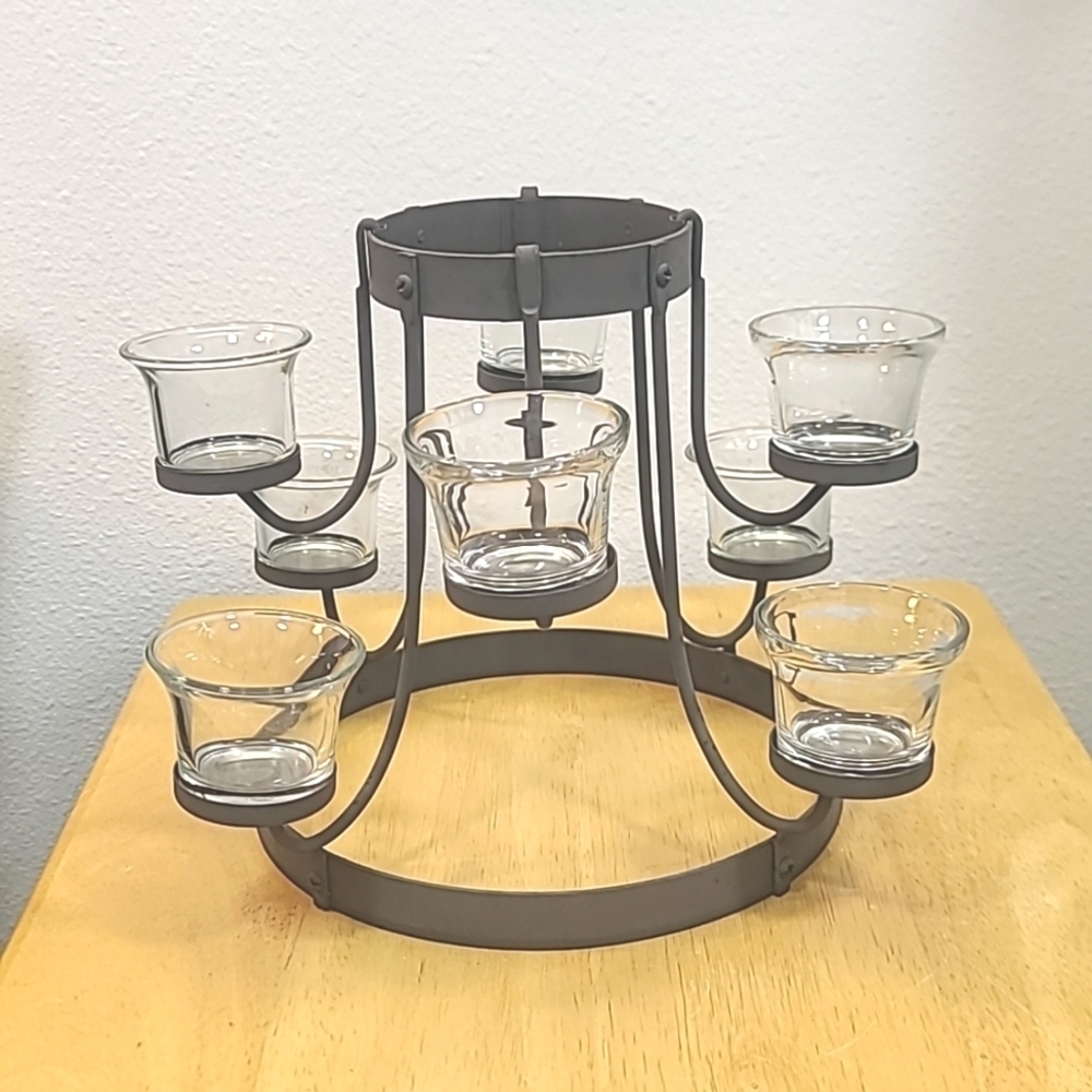 Metal multi teired adjustable candle holder